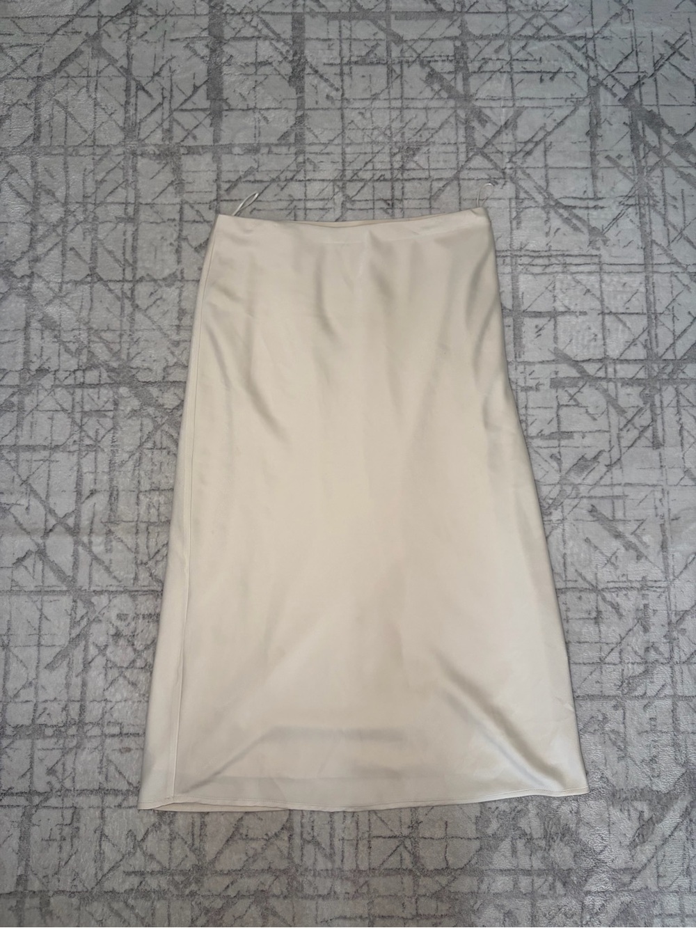 Greylin Cream Midi Skirt with Clean Silhouette